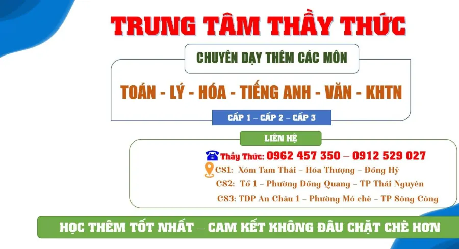 Trung tâm dạy thêm Thầy Thức