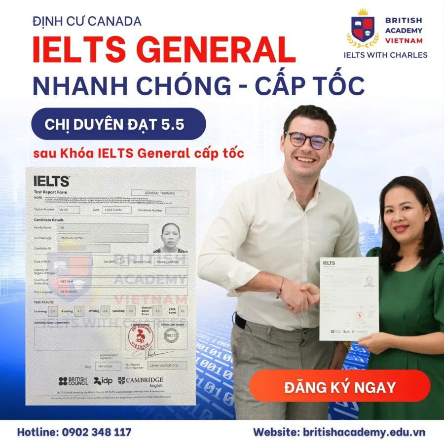 Trung tâm IELTS with Charles - British Academy Vietnam - Cơ sở 1