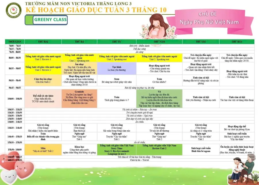 Trường Mầm non Victoria Thăng Long 3