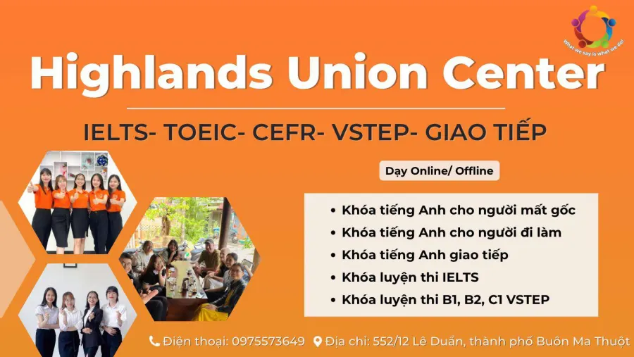 Trung tâm Highlands Union - Ielts Toeic B1 B2 C1 Vstep - Cơ sở 2