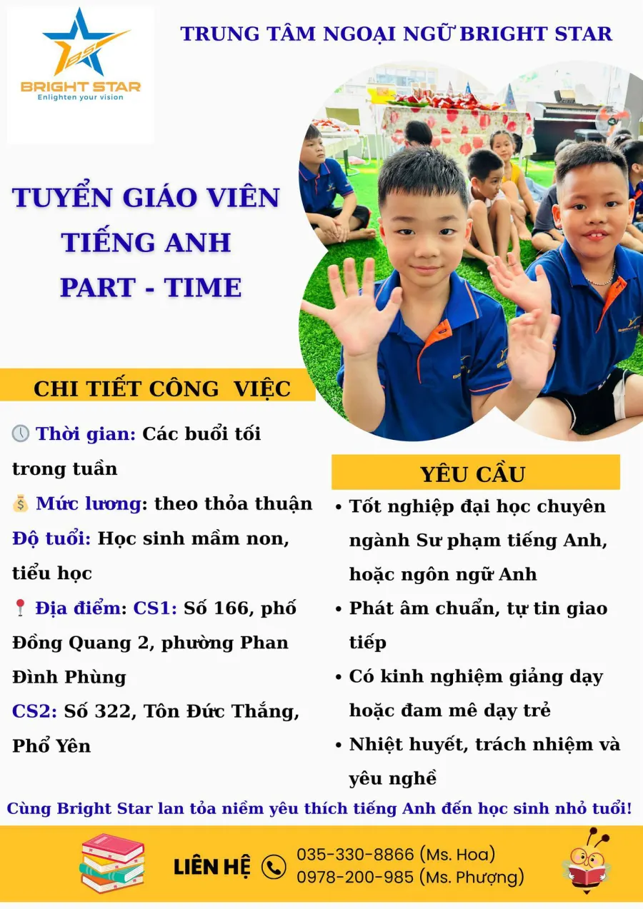 Trung tâm Ngoại Ngữ Bright Star - Cơ sở 1