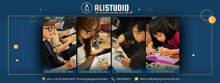 ALi Studio - Lớp học vẽ cho người mới bắt đầu