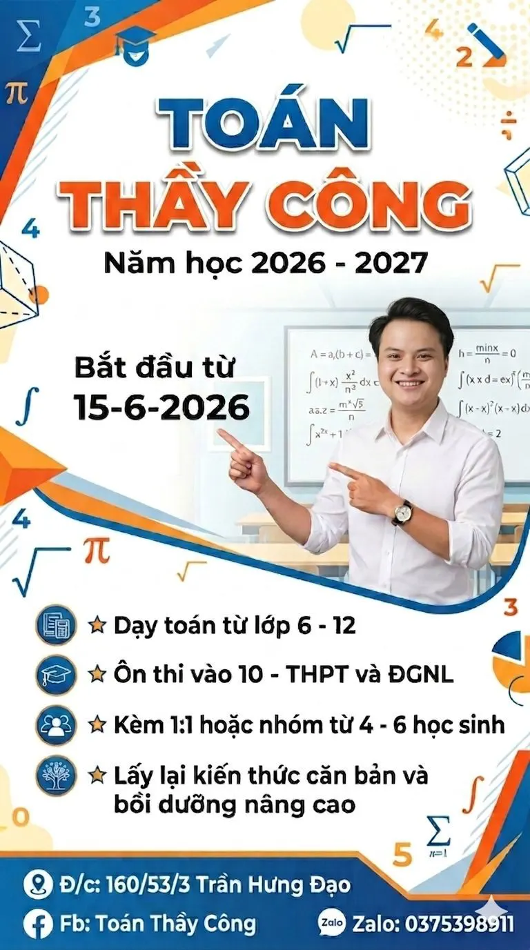 Trung tâm Toán Thầy Công