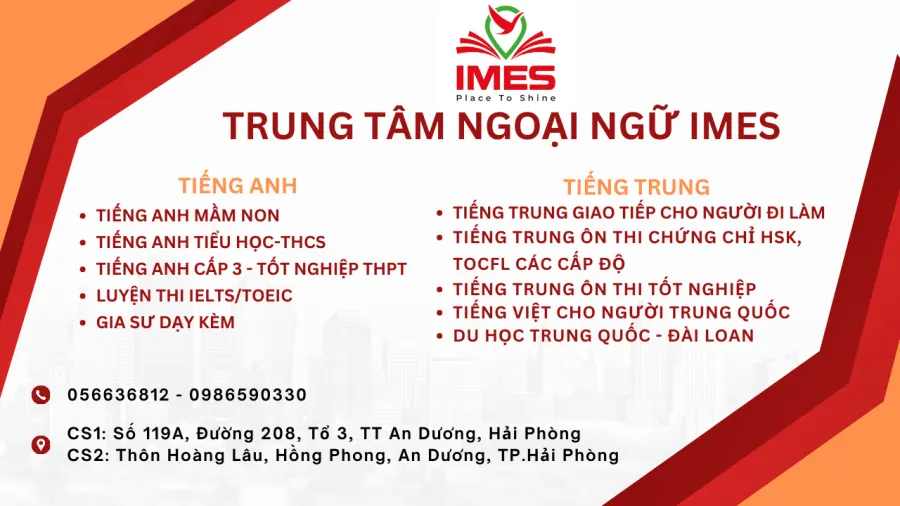 Trung Tâm Ngoại Ngữ IMES - Hoàng Lâu, Hồng Phong