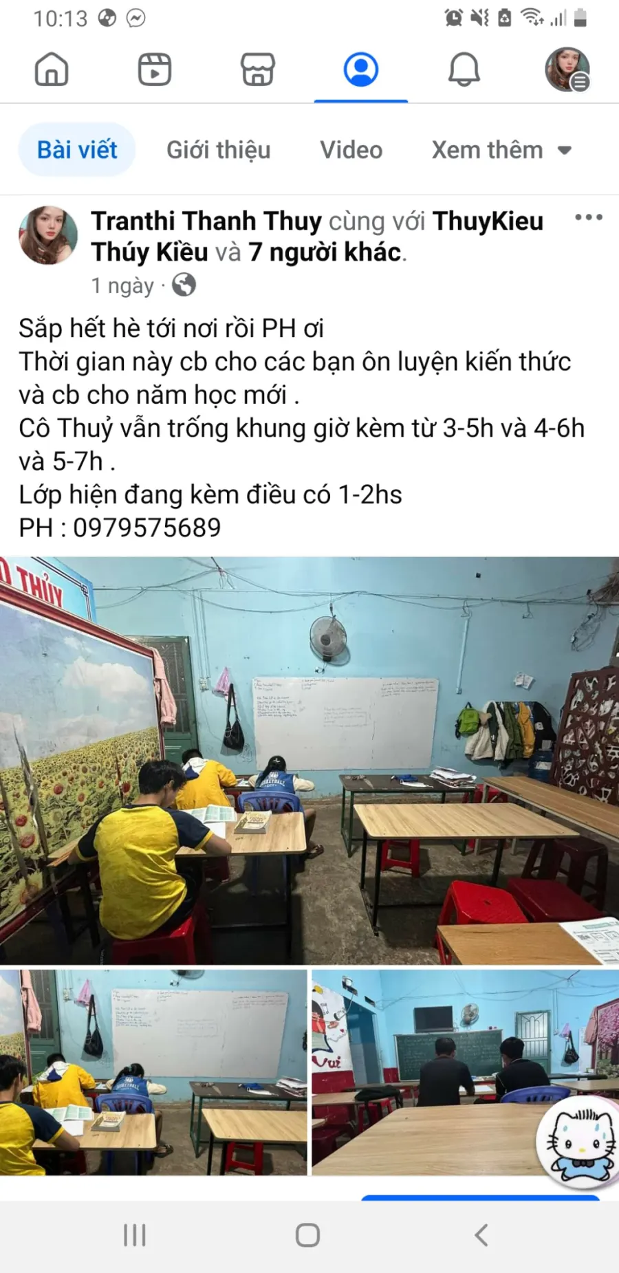 Lớp bồi dưỡng kiến thức cô Thuỷ