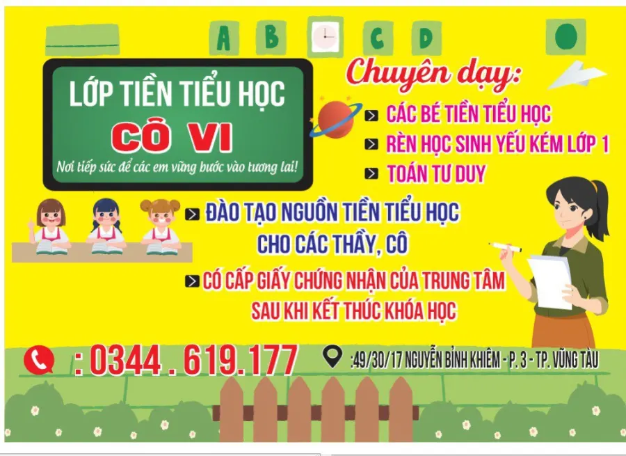 Lớp Tiền Tiểu Học Cô Vi (lớp hành trang vào lớp 1)