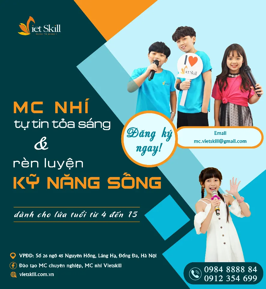 Trung tâm đào tạo MC chuyên nghiệp, MC nhí Vietskill