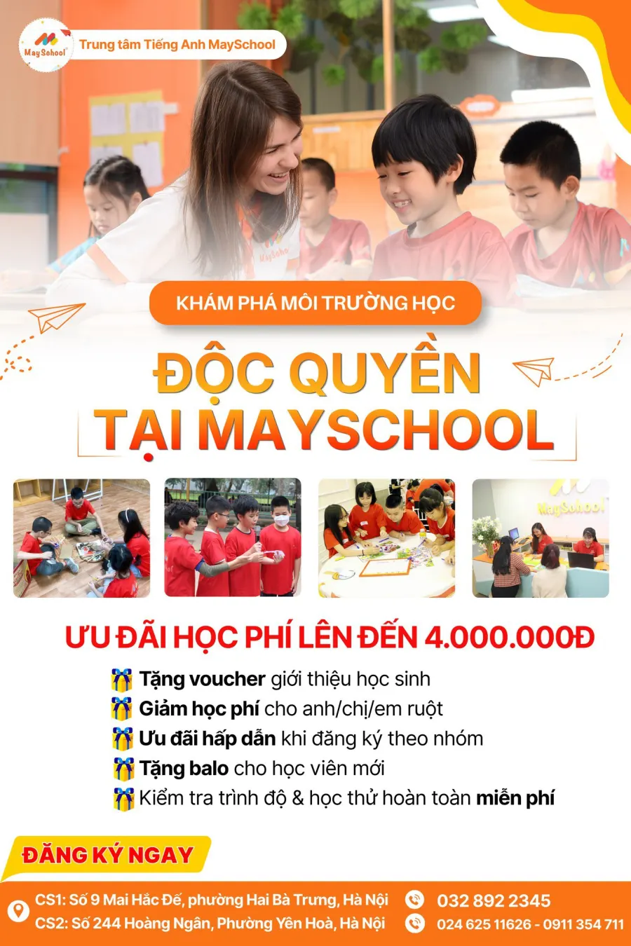 Trung Tâm Tiếng Anh Mayschool Hanoi - Mai Hắc Đế, Hai Bà Trưng