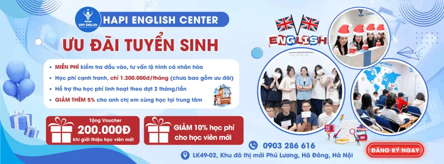 Trung Tâm Ngoại Ngữ HAPI ENGLISH - Khu đô thị mới Phú Lương